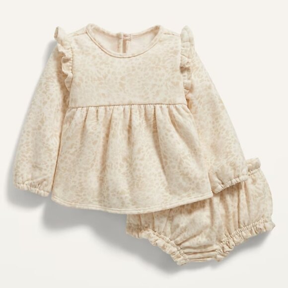 Long-Sleeve Clip-Dot Top & Bloomer Shorts Set for Baby - Picture 1 of 3